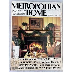 Metropolitan Home Magazine December 1983 - English Antiques, French Copper‎ Pots